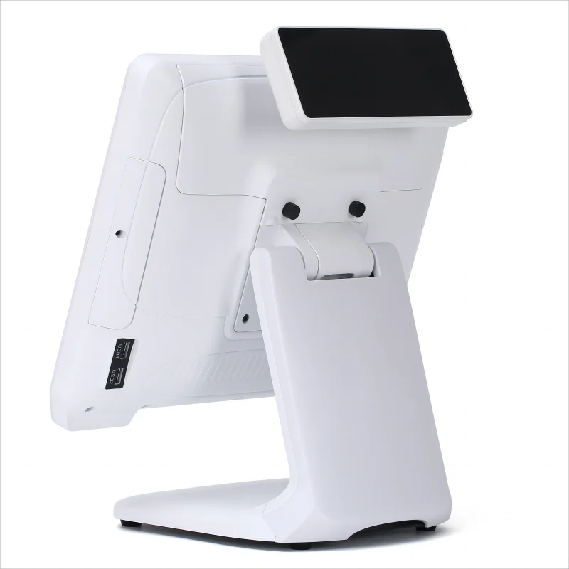 15인치 윈도우 10 트루 플랫 터치스크린 POS 단말기, NFC 카드 리더기가 있는 POS 시스템, 슈퍼마켓용 판매 시점 관리 시스템