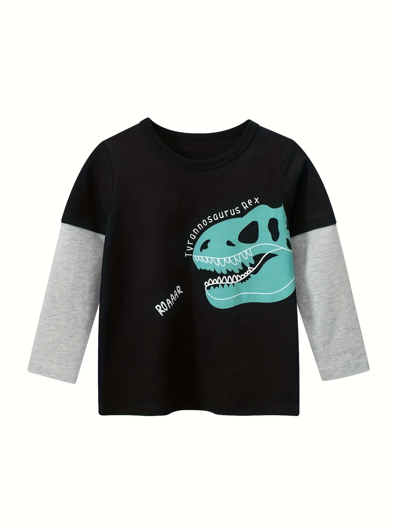Toddler Boys Long Sleeve Basic T-Shirt Cotton Casual Round Neck Top Kids Spring Summer Clothes 6