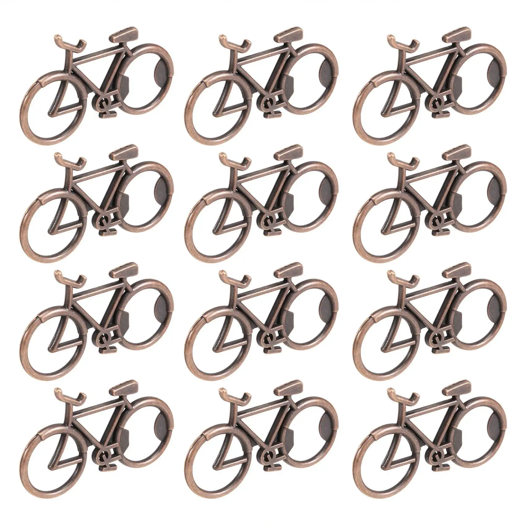 

12 Pcs Bicycle Bottle Opener for Wedding Party Souvenir Gift,Metal Beer Bottle Opener Party Favors Gifts(Antique Bronze)