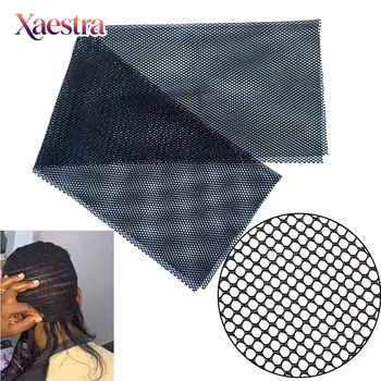 Rete per tessitura capelli fai da te, rete elastica nera per parrucche, base resistente per tessitura di capelli umani e sintetici