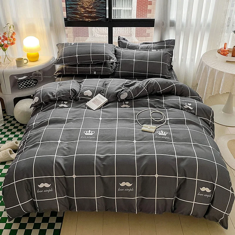 king comforter sets Fashion Solid Bedding Set with Sky Gradient Duvet Cover Set Quilt Cover Bed sheet Pillowcase Sets Full King Single Queen Size bed sheets Bedding Sets