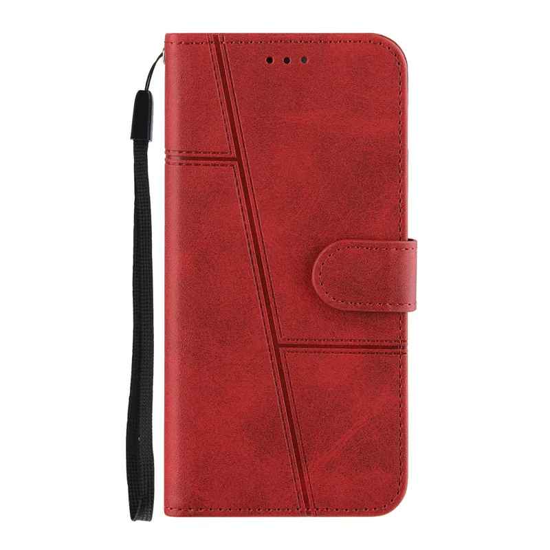 HAOYE Leather Folio Cover per Xiaomi Redmi 12C / Redmi 11A Cover, PU + TPU Leather Wallet Cover, Premium Filp Case Custodia in Pelle Portafoglio con Funzione Stand, Rosso