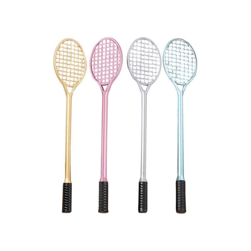 36 Pcs Creative Tennis Racket Modeling Gel Pens Cute Student Stationery Badminton Racket Neutral Water Pen Office Supplies