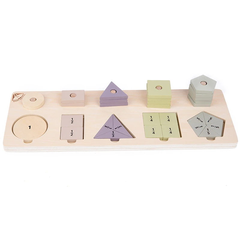 Wooden Puzzles Matching Panels Children's Educational Toys Puzzle Demonstrator Montessori Teaching Aids Geometries Panels 5