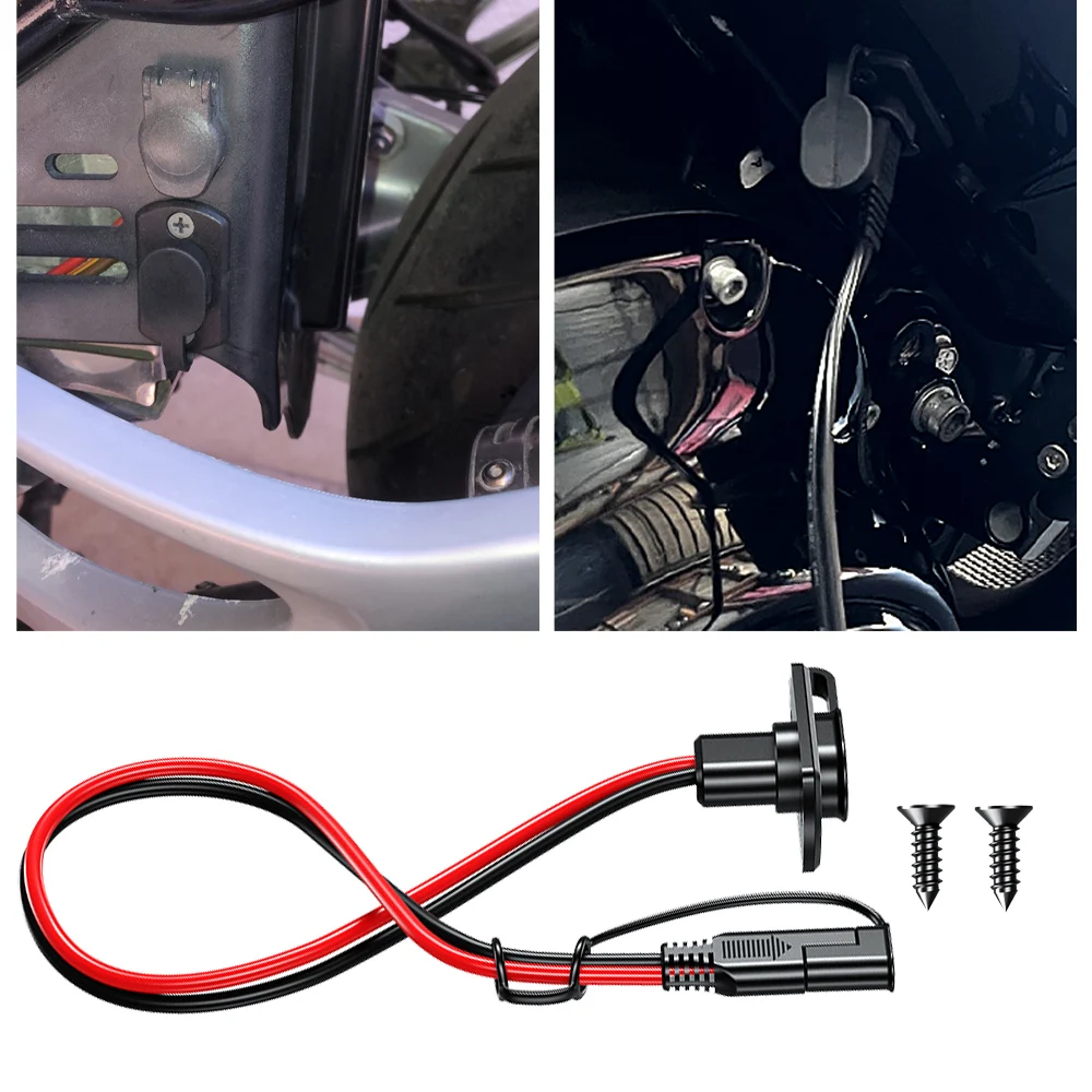 SAE Adapter Male Plug to Female Socket Cable 12AWG SAE Extension Cable 30cm Connector Harness