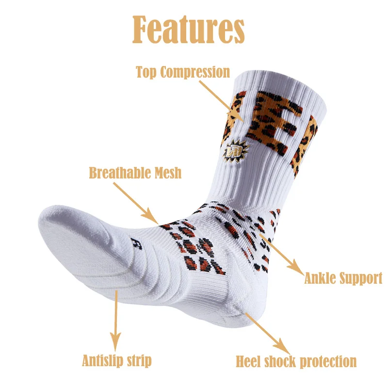 Leopard Compression Basketball Socks