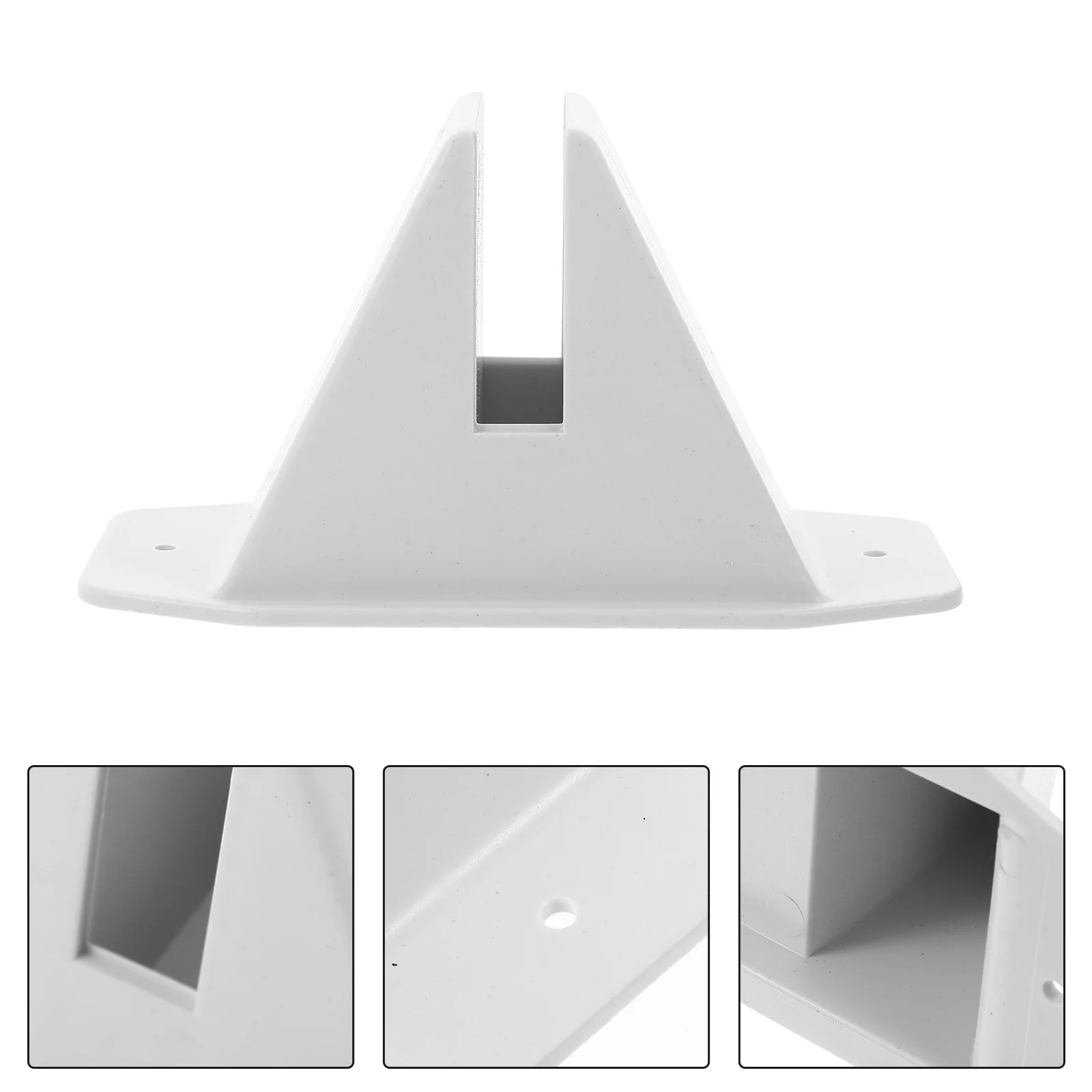 

Fence Post Base Brackets Deck Base White Fence Post Cups Plastic Pet Gate Triangle Reinforcement Dog Panel Base Fence