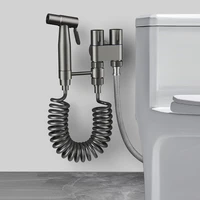 Handheld Toilet Bidet Faucet Sprayer Stainless Steel Bathroom Bidet Spraye Set Hand Sprayer Shower Head Self Cleaning No Punch 2