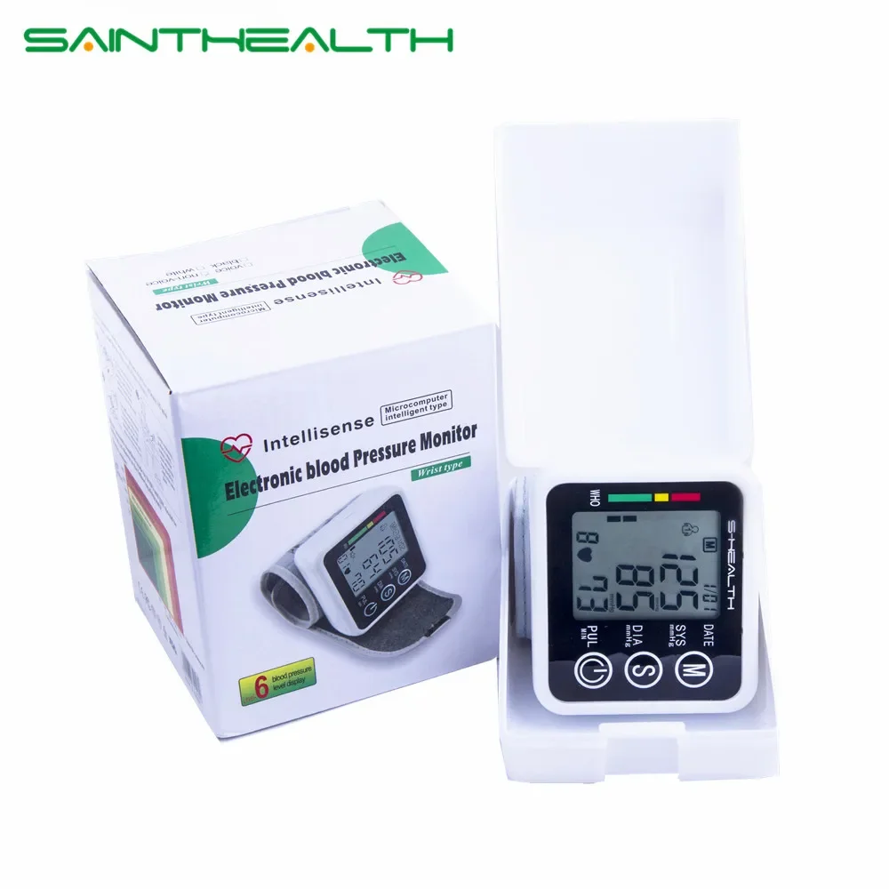 Saint Health Automatic Wrist Tonometer Blood Pressure Monitor Digital LCD Wrist Cuff Blood Pressure Meter sphygmomanometer