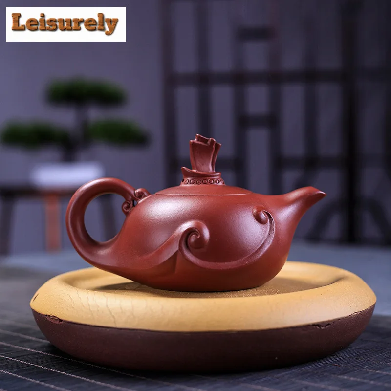 210ml Vintage Yixing Purple Clay Teapots Handmade Sailing Pot Raw Ore Dahongpao Mud Kettle With Infuser Zisha Tea Set Supplies