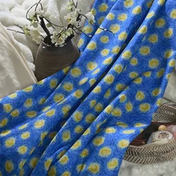 Van Gogh Inspired Starry Sky Cotton Print Fabric - 145x50cm for DIY Projects and Home Decor (Moon)