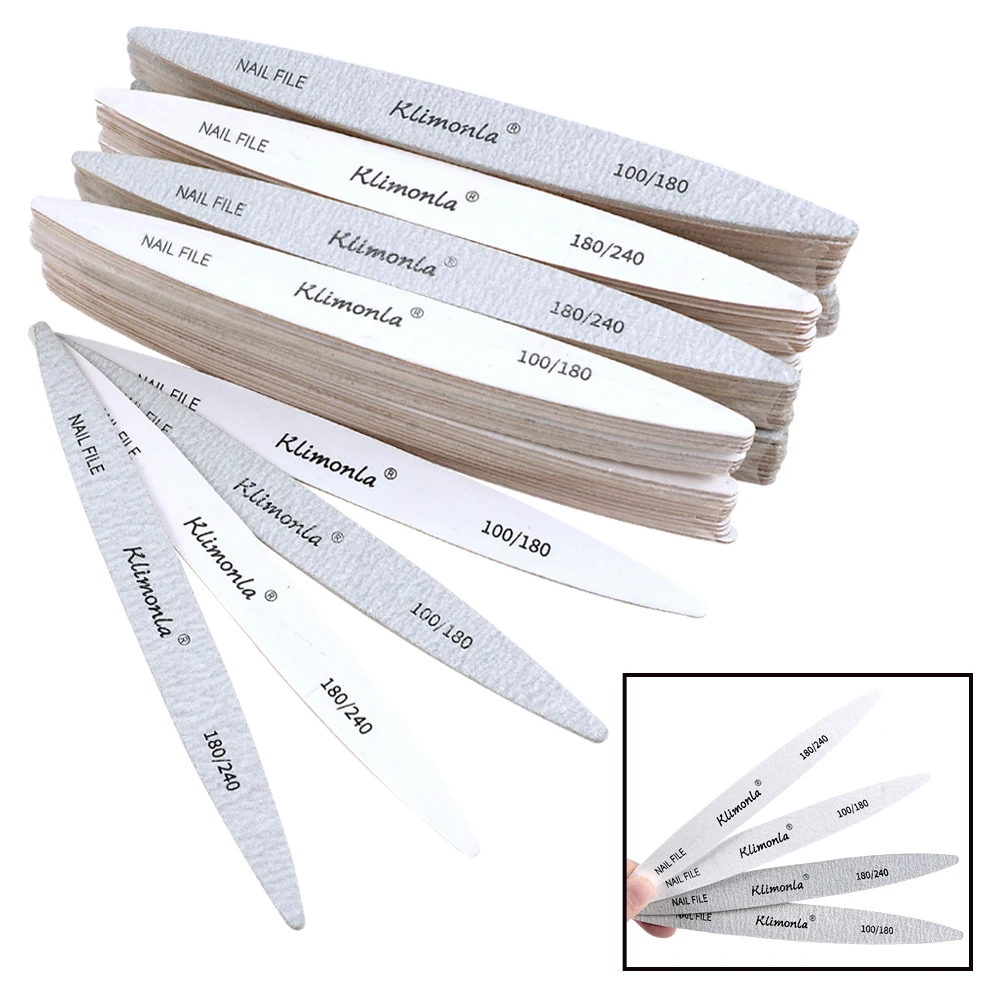 10Pcs New Designs Washable Nail Files 240 Manicure Nails Tools all for manicure White and Gray Oval Professional Material Nail