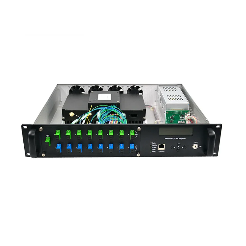 

1550nm Fiber Optical Amplifier 8 Ports WDM 2U High Power EDFA EYDFA