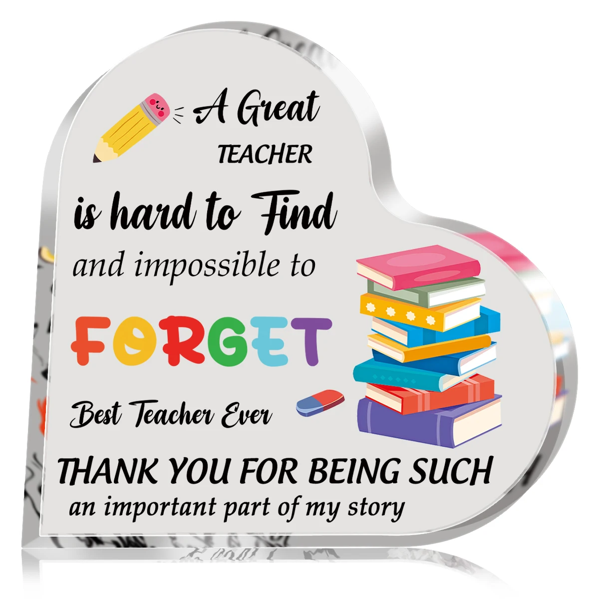 Teacher Appreciation Bookmark - Stainless Steel Thank You Gift For Educators