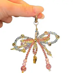 Elegant Charm: Glitter Beaded Bowknot Ornament and Decorative Phone Holder Gift (1pc)