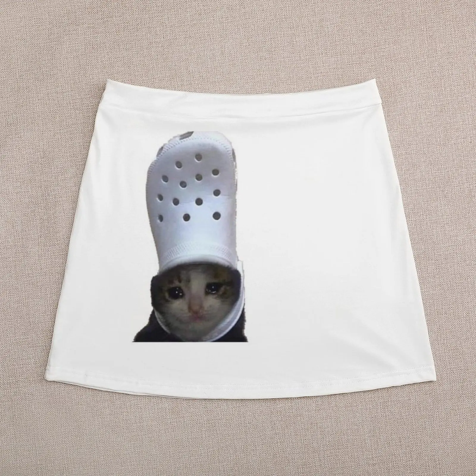 Crying Cat Croc Meme Mini Skirt luxury women's skirt elegant dresses for women mini skirt for women Women skirt