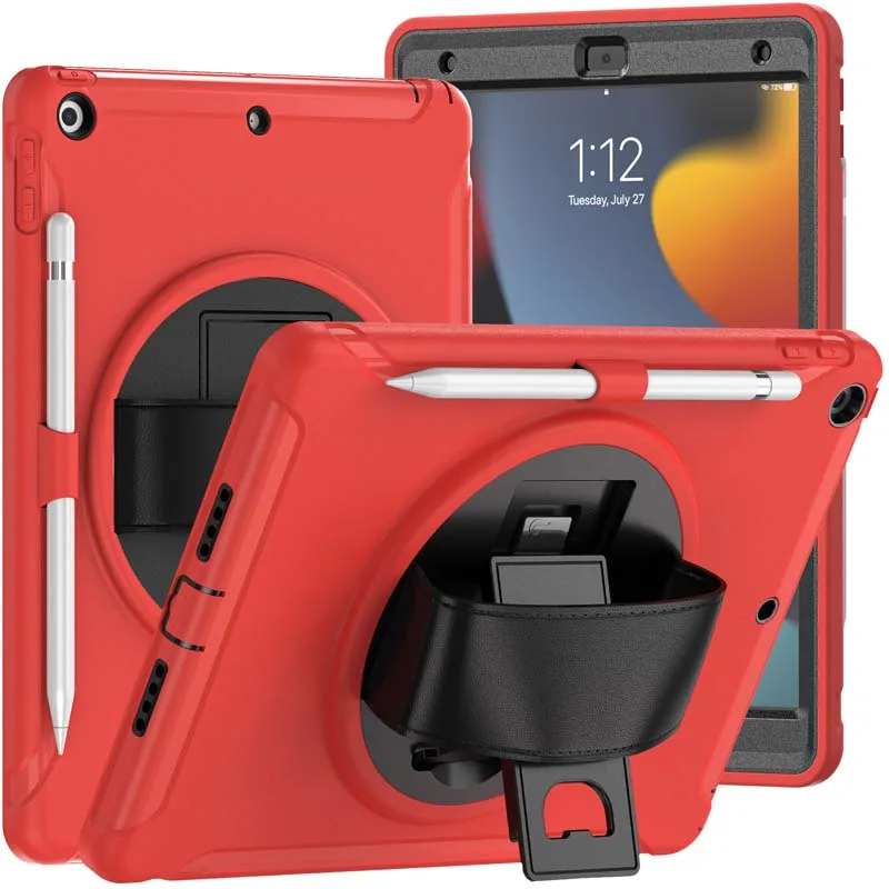 ProCase Étui Antichoc pour iPad 10.2, iPad 9, iPad 8, iPad 7, A2602 A2603  A2604 A2605 A2270 A2428 A2429 A2430 A2197 A2198 A2200, Housse Coque de  Protection Renforcée, avec Bandoulière-Noir : : Informatique