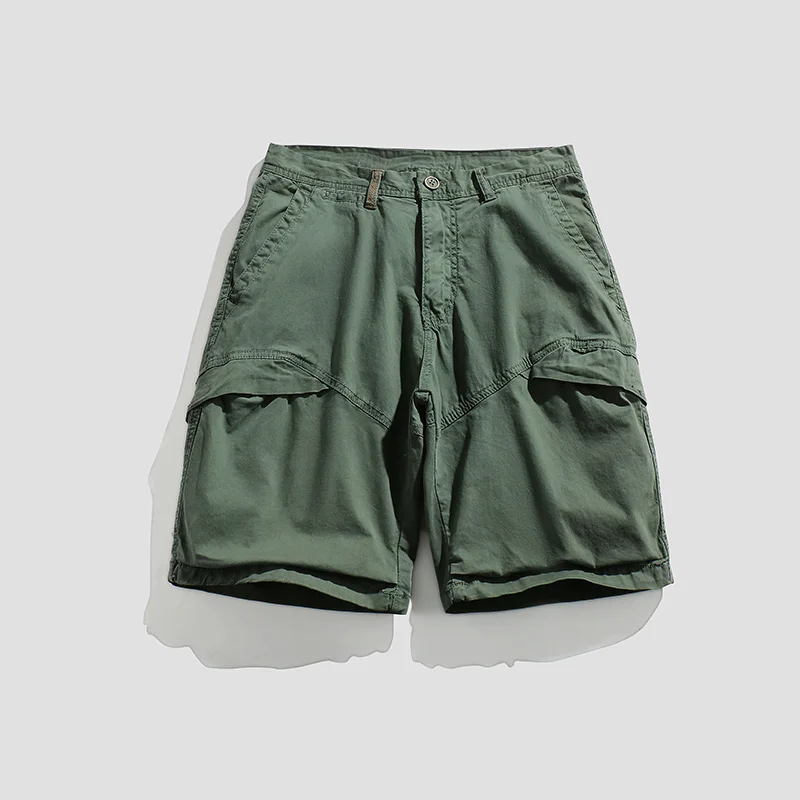 

2023 New Brand Summer Men's Cargo Shorts Green Beach Army Military Tactical Shorts Men Cotton Loose Work Casual Short Pants Male