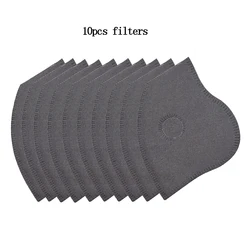 Enhanced Cycling Face Mask with Activated Carbon Filter - Washable and Reusable Dust Protection for Men, Suitable for Summer (10 filters)