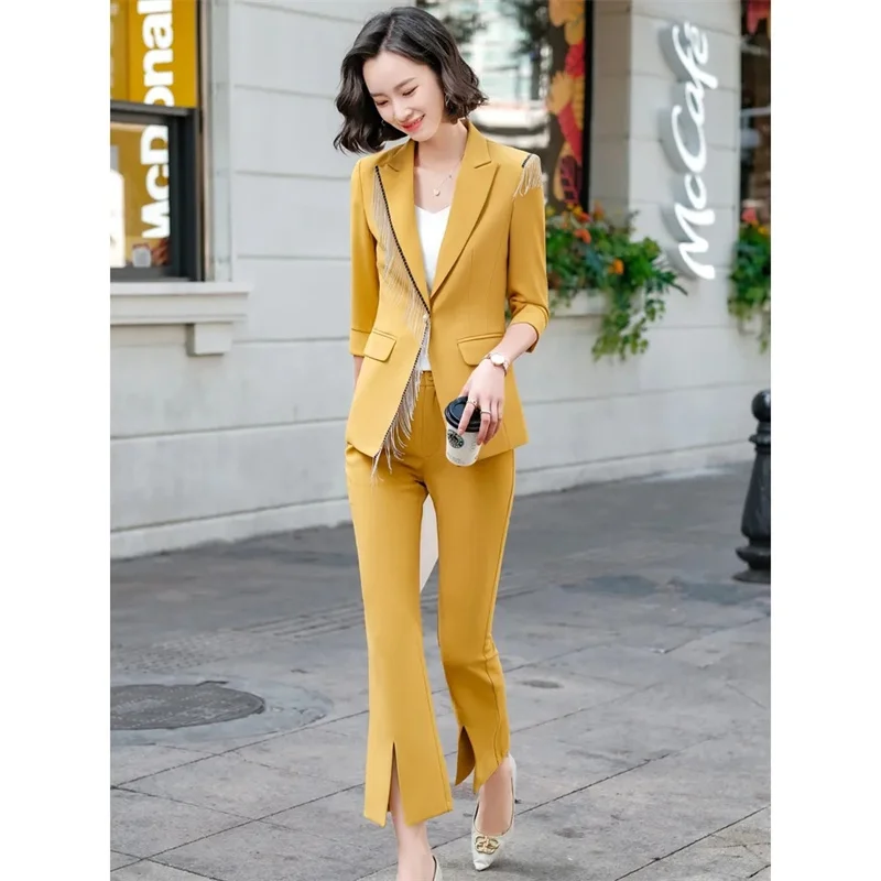 High-Quality Pant Suits Female Fashion Temperament Beautician Host Spring And Summer Blazer Sets Office Lady Blazer Suits dvp28sa211r 28 point host 16di 12do 2 channel 100kz high speed input new