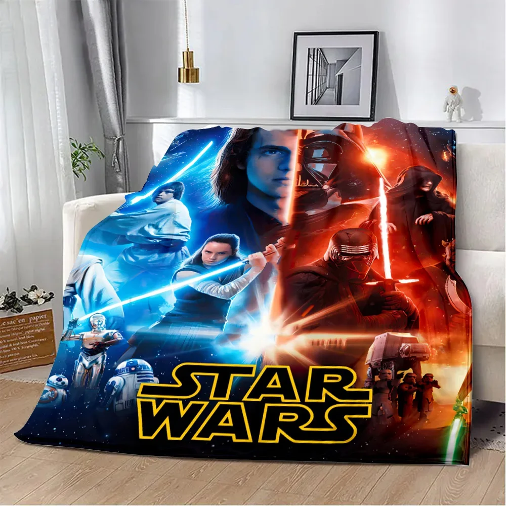 Cartoon W-Wars Anime S-Star Printed Blanket Picnic Blankets Warm Blanket Soft and Comfortable Blanket Home Travel Birthday Gift 4