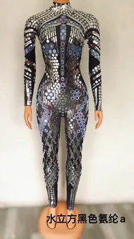 2025 European and American New Hot Selling Sexy Tight Sequin jumpsuit Bar Nightclub Fashion Performance Clothing yj014