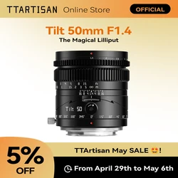 TTArtisan Tilt 50mm f1.4 Full Frame Manual Portrait Lens Compatible with Sony A7S A7R Panasonic S1 Sigma FP Mirrorless Camera
