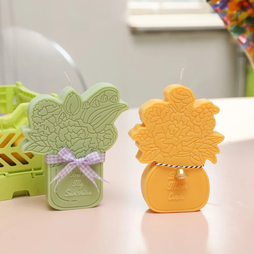 

Flower Vase Candle Mold Best Mom Ever Silicone Mold for Candles Handmade Mother's Day Gift Candle Making Supplies