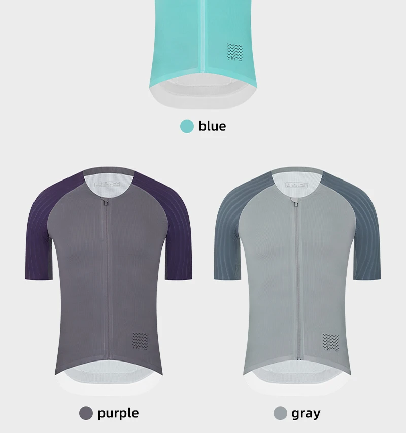 YKYW Herren-Radtrikot, Rennen, kurzärmelig, kragenlos, ultraleicht, Aerodynamik-Trikot, Fahrradshirt, Rennrad, MTB, Pro-Tops – Detail 19