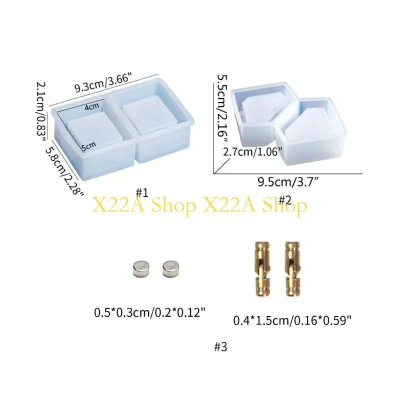 반지를 위한 독특한 DIY 크리스탈 에폭시 보관 상자 금형 보석 선물 케이스 실리콘 금형