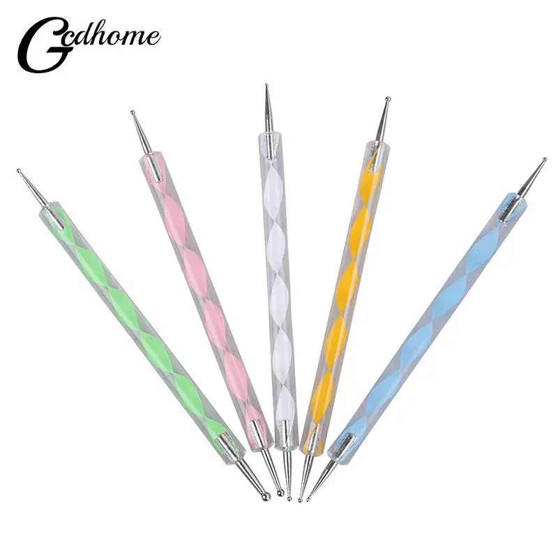 5Pcs Mandala Dotting Tools Painting Stencils Rocks Template Set Acrylic Rods Ball Stylus Painting Pottery Clay Craft Nail Stamp