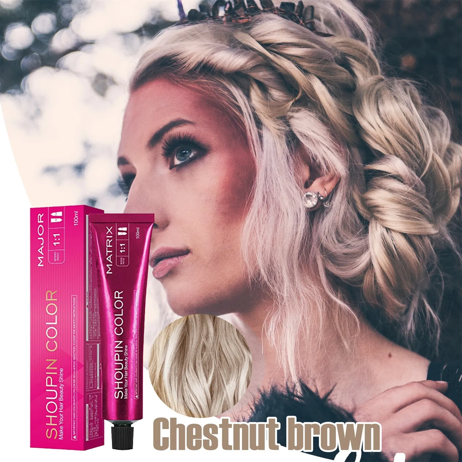 Hair Coloring Shampoo Micro T^ide Color Single Hair Blue And Black Color
