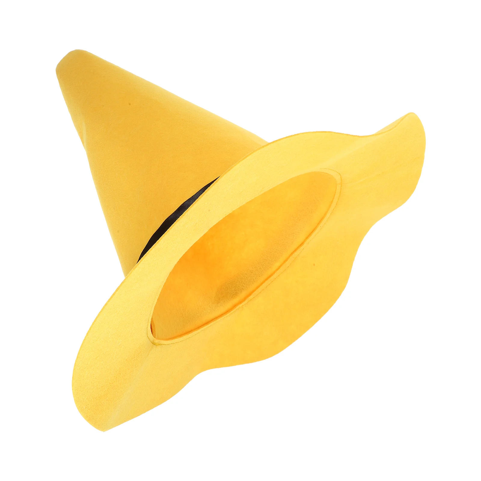 Large Brim Witch Hat Halloween Costumes Cosplay Ornament Party Yellow Felt Cloth party hat halloween witch hat