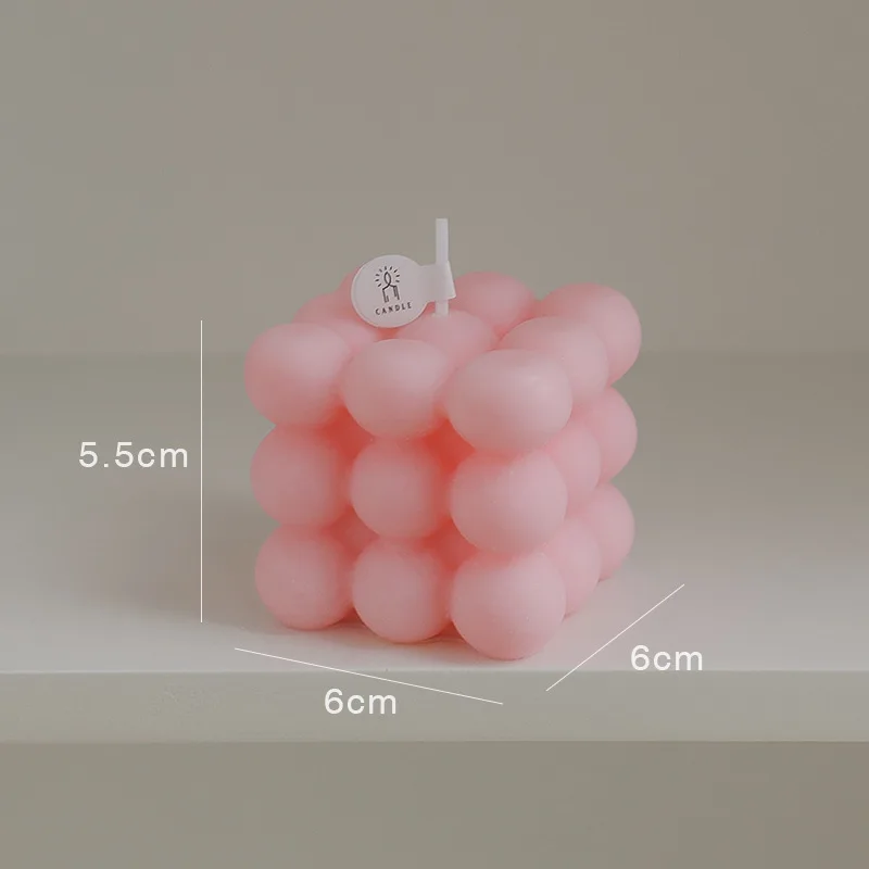 Luxurious Handmade Bubble Cube Soy Candle for Aromatherapy & Home Decor