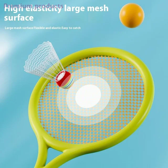 1 SetLightweight Children Tennis Badminton Tennis Racquets Kids Badminton Rackets Kit Parent Child Interactive Toys For Children 2