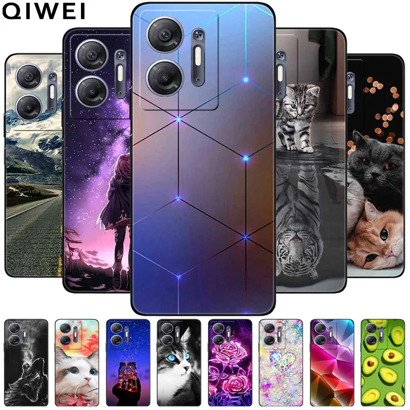 Lovely Silicone TPU Soft Phone Cover - Shockproof  Shell with Cute Cat Design