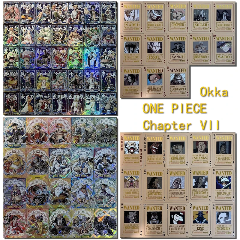 Okka Anime One Piece Monkey D Rufy Chapter Vii Bounty Order Ur Cp Card Boa Hancock Nami Roronoa Zoro Collection Regalo Di Compleanno
