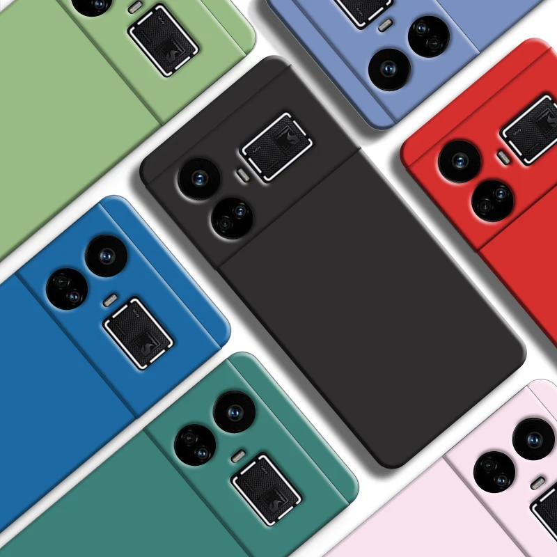 

For Realme GT5 Cover For Realme GT5 5G Case 6.74 inch New Original Liquid Silicone Shockproof Protective Bumper For Realme GT5