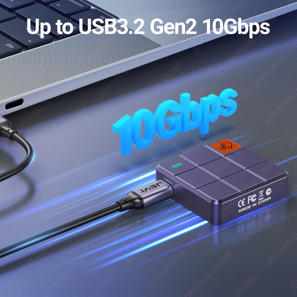 Jeyi-gabinete Nvme com Controle por Toque Usb 3.2 Gen2 10gbps Capa Ssd Pcie Proteção contra Escrita e Leitura Uasp Trim 2230 M.2 Suporte - Imagem 3
