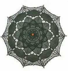 New Lace Parasol Cotton Embroidery Wedding Many Color White/Ivory Sun Umbrella Decorations 001