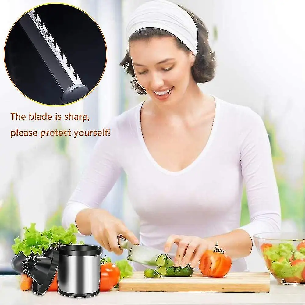 1Pcs Vegetable Slicer Manual Spiralizer Stainless Steel Vegetable Slicer Cutter Veggie Spiral Cutter Zoodle Maker
