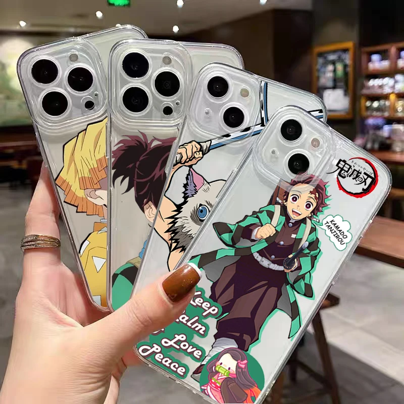 

Demon Slayer Agatsuma Zenitsu For iPhone 11 Pro Max 12 13 Pro Mini X XR XS Max 6 6S 7 8 Plus Se2 Clear Phone Case Funda