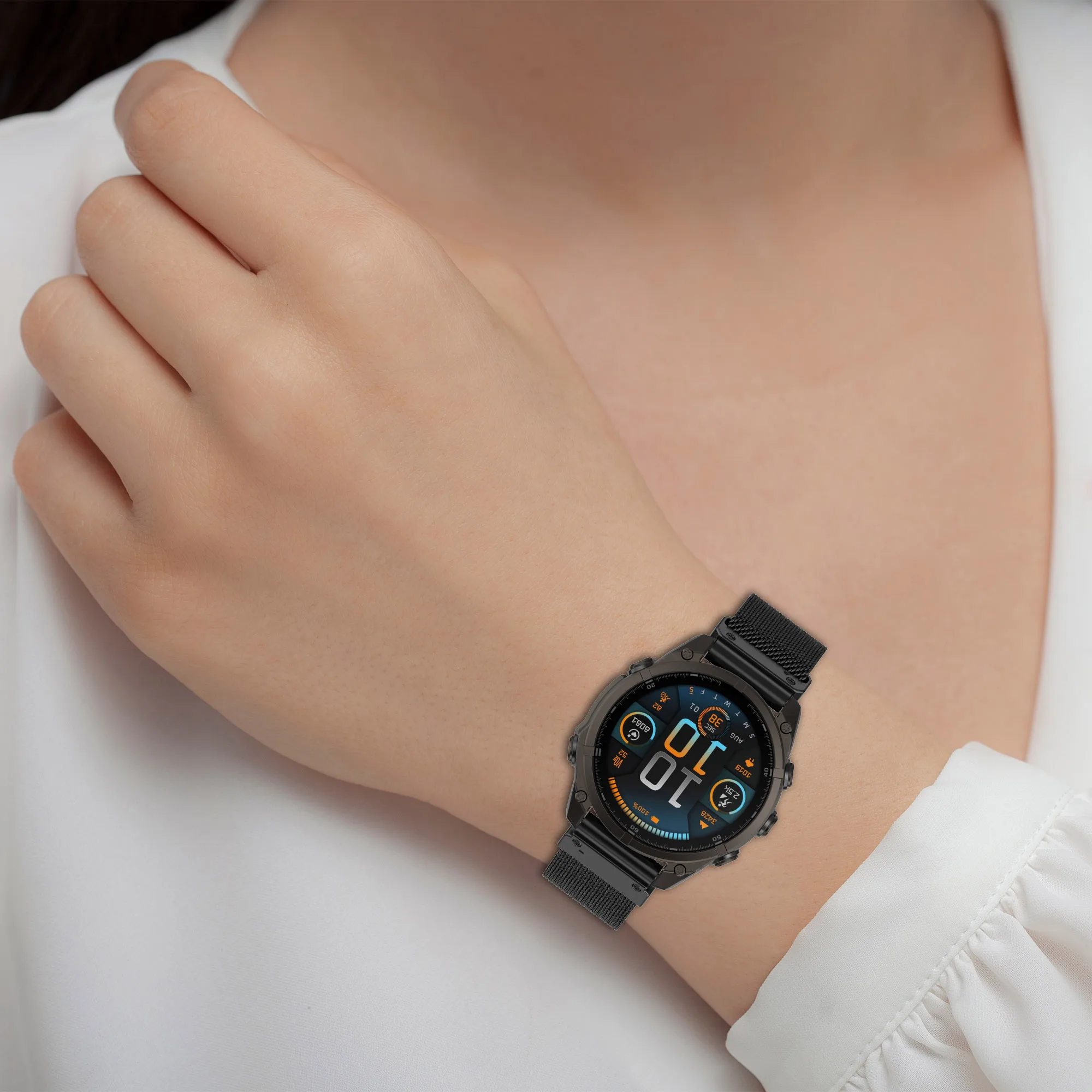 Elegant Milanese QuickFit Magnetic Bracelet Strap, Available in 26/22/20mm Sizes