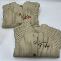 Personalized Solid Knitting Cotton Long Sleeve Outfit Toddler Baby Boys Girl Romper Spring Autumn Newborn Baby Girls Jumpsuit 1
