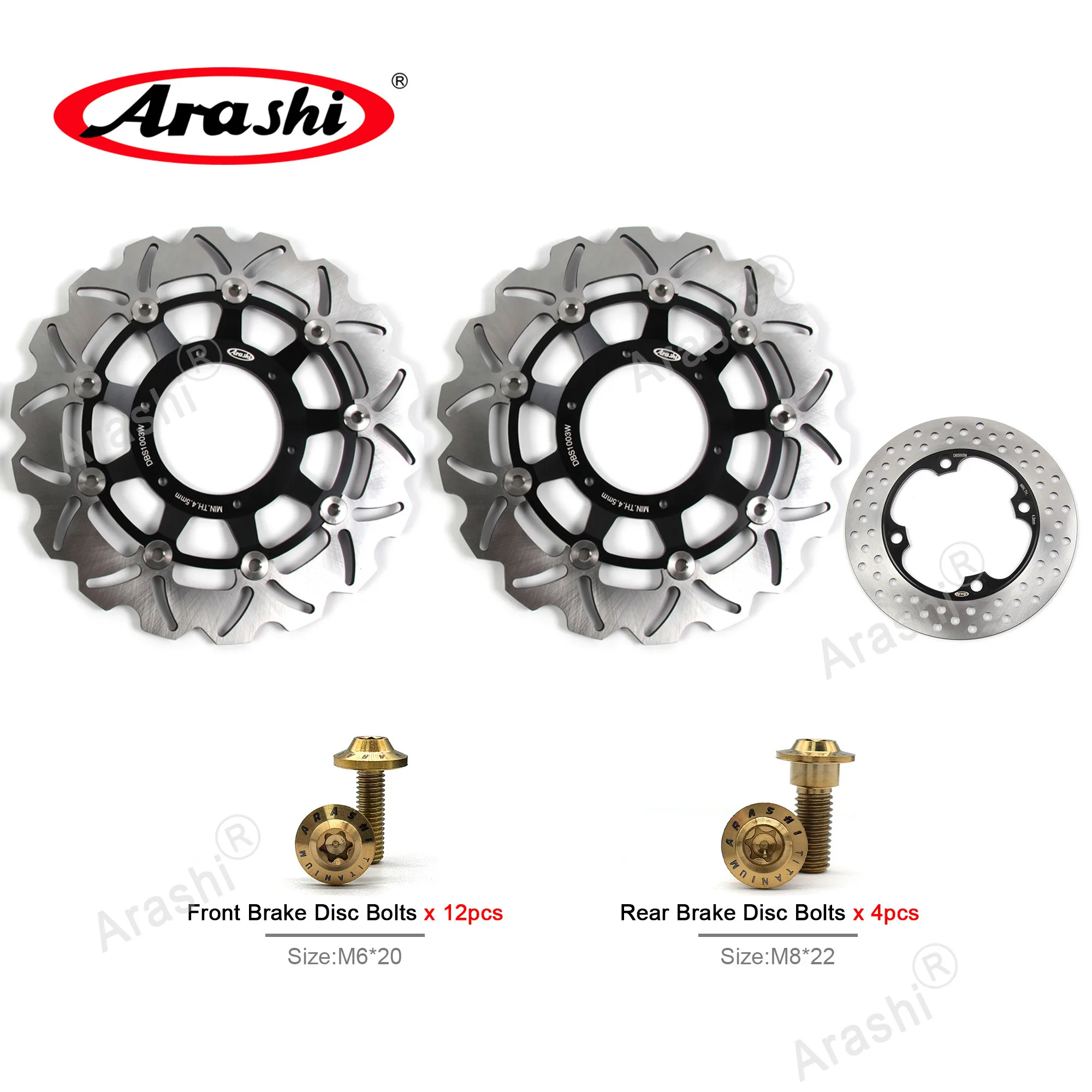 

Комплект тормозных дисковых болтов Arashi CNC для HONDA CBR600F / CBR600F4i 2001 2002 2003 2004 2005 2006 2007, передняя и задняя искусственная резьба CBR 600 F