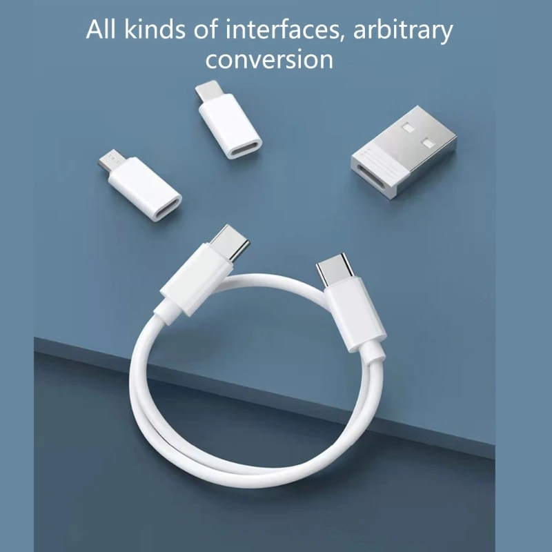 USB Adapter Card Multi-Function Portable 60W Fast Charge Type-C/IOS/Micro-USB/Charging Cable
