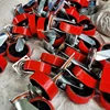 Industrial pu caster wheels 6 inch heavy duty lock swivel iron core polyurethane caster 3