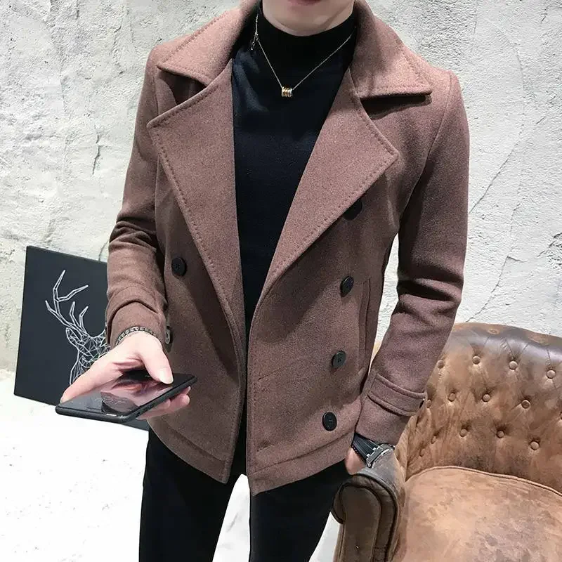 thumbnail image 1 of Rebajas de invierno de chaquetas de lana y mezclas para hombre de primavera y otoño Ropa Joker Moda 2024 Abrigos para hombre Ofertas de marcas originales estéticas, 1 of 5