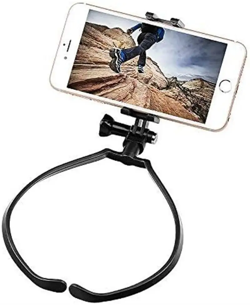 Hands-Free Wearable Neck Holder and Universal Phone Stand
