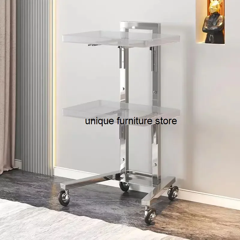 Cosmetic Parrucchiere Tattoo Salon Trolley Inossidabile Medical Salon Trolley Barber Carrello Portategetti Salon Furniture Rr50St